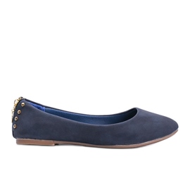 Ballerines bleu marine Sixth Avenue noir