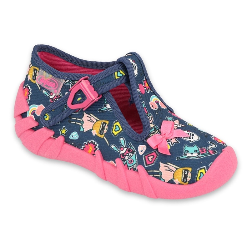 Chaussures pour enfants Befado 110P456 bleu marin rose