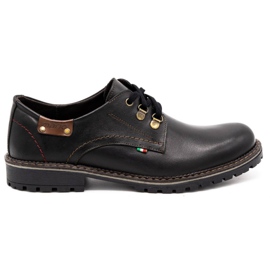 Olivier Chaussures cuir homme 812MP noir dessous noir le noir