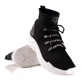 TRENDI Baskets légères en textile noir