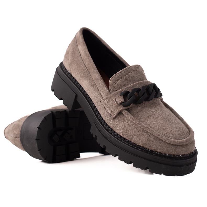 Mocassins en daim gris LA.FI le noir