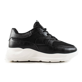 TRENDI Baskets noires classiques le noir