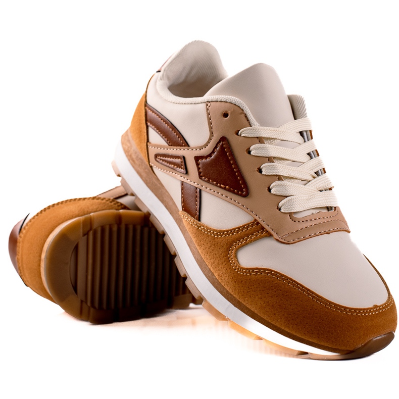 TRENDI Chaussures de sport décontractées beige brun