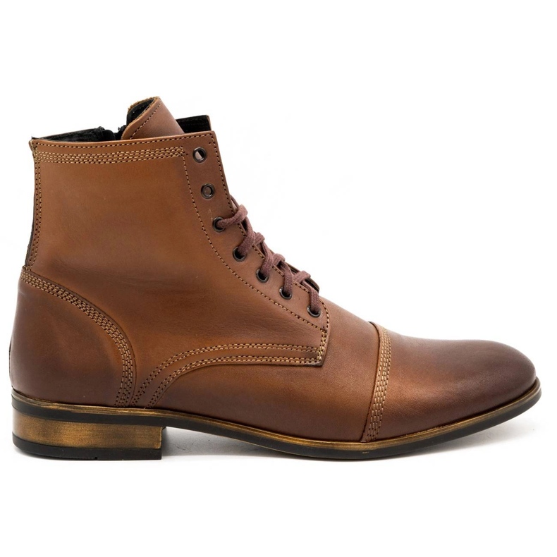 Olivier Bottines Chelsea en cuir pour hommes 287D Św marron brun