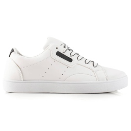 TRENDI Chaussures de sport légères en cuir écologique blanc noir