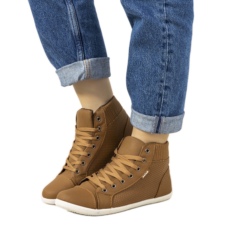 Baskets montantes Chartier marron brun