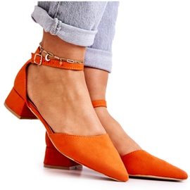 WS1 Escarpins En Daim Orange Spitz Calliope