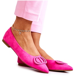 PS1 Ballerines En Daim Rose Spitz Neriso