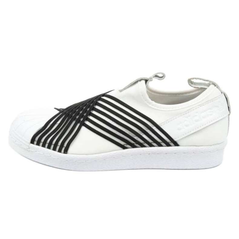 Chaussures Adidas Superstar Slipon Femme CG6013 blanche le noir