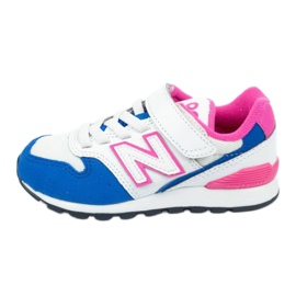 Chaussures New Balance Jr YV996DC blanc bleu rose