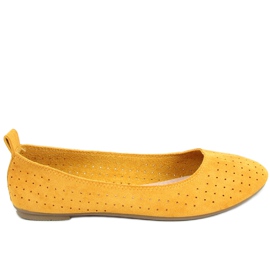 Ameli Ballerines ajourées Jaune Ameli Ballerines ajourées Jaune