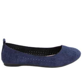 Ballerines ajourées Ameli Navy bleu marin