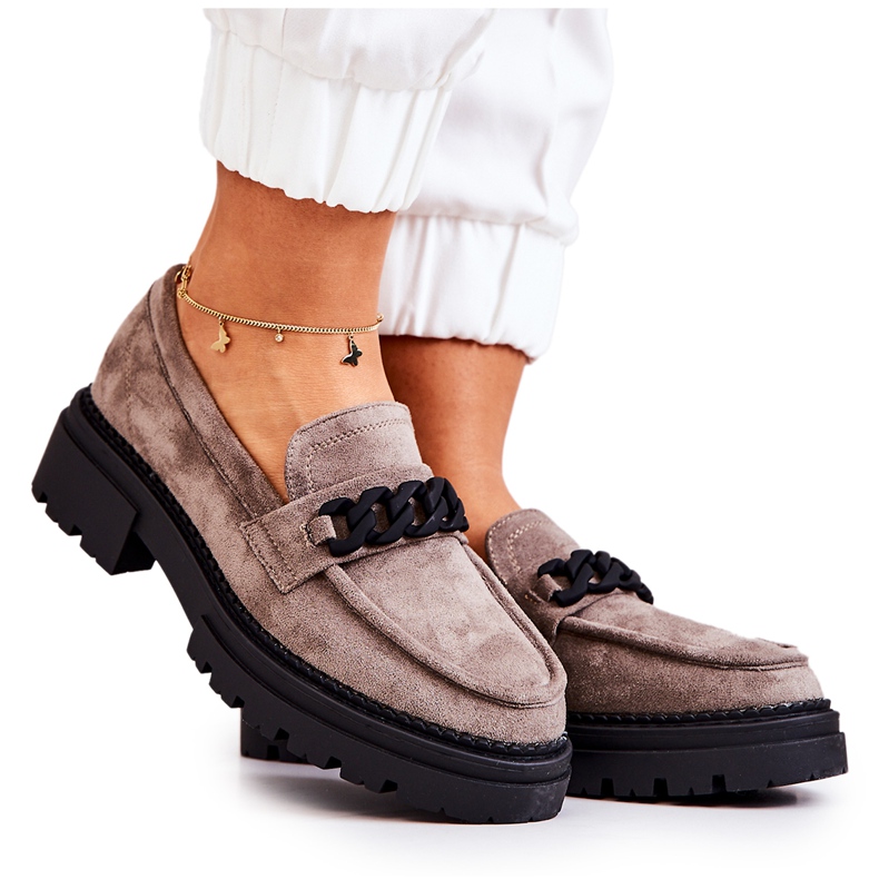 PL5 Mocassins Mocassins Daim La.Fi Gris Saphir beige