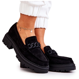 PL5 Mocassins Daim La.Fi Noir Saphir le noir