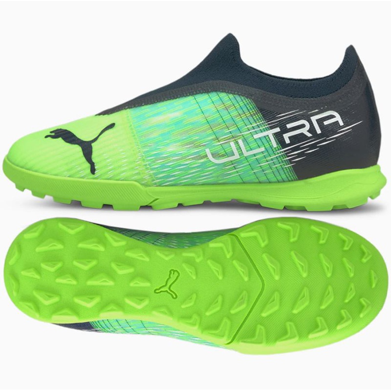 Chaussures de football Puma Ultra 3.3 Tt Jr 106531 03 gris vert vert