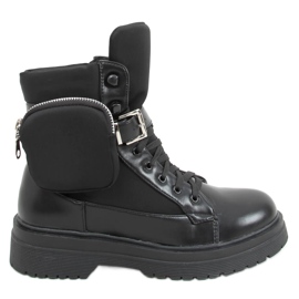 Bottes militaires avec une pochette Baku Black le noir