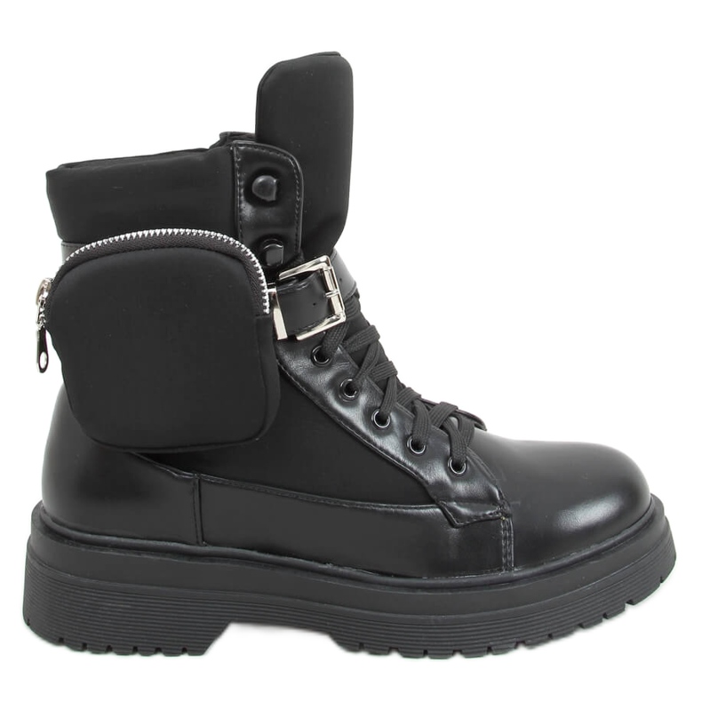 Bottes militaires avec une pochette Baku Black le noir