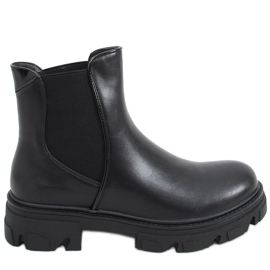 Bottines chelsea à talon haut Finn Black noir
