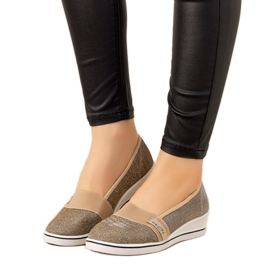 Baskets compensées dorées Burris