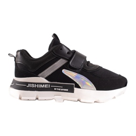 TRENDI Baskets De Sport Avec Velcro noir