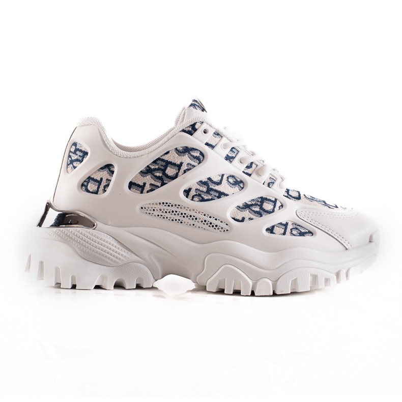 TRENDI Baskets blanches sur la plate-forme