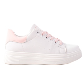 Ideal Shoes Baskets blanches classiques