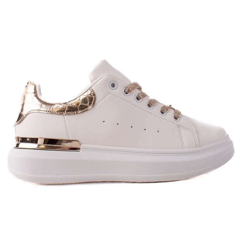 BUONAROTTI Baskets Avec Empiècements Doré blanche d'or