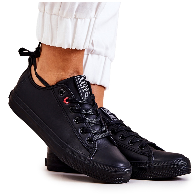 Baskets basses en cuir Big Star JJ274006 Noir le noir