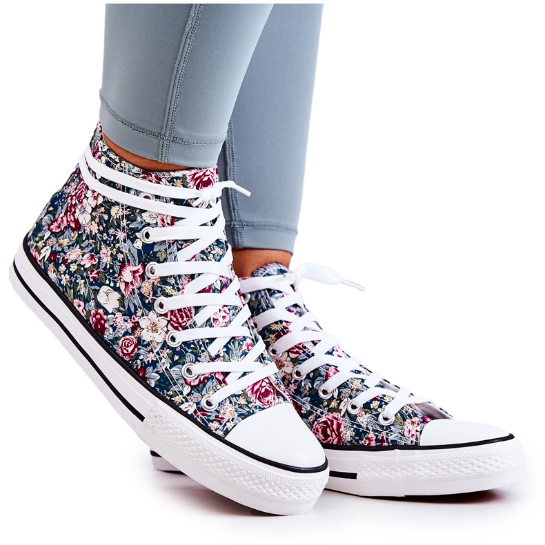 FS2 Baskets montantes à fleurs vertes Nollie multicolore