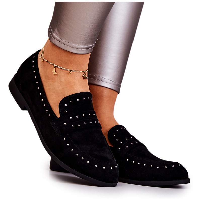 PL5 Mocassins Daim Avec Jets La.Fi Noir Maliyah le noir