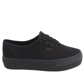 Baskets à semelles hautes Donau All Black le noir