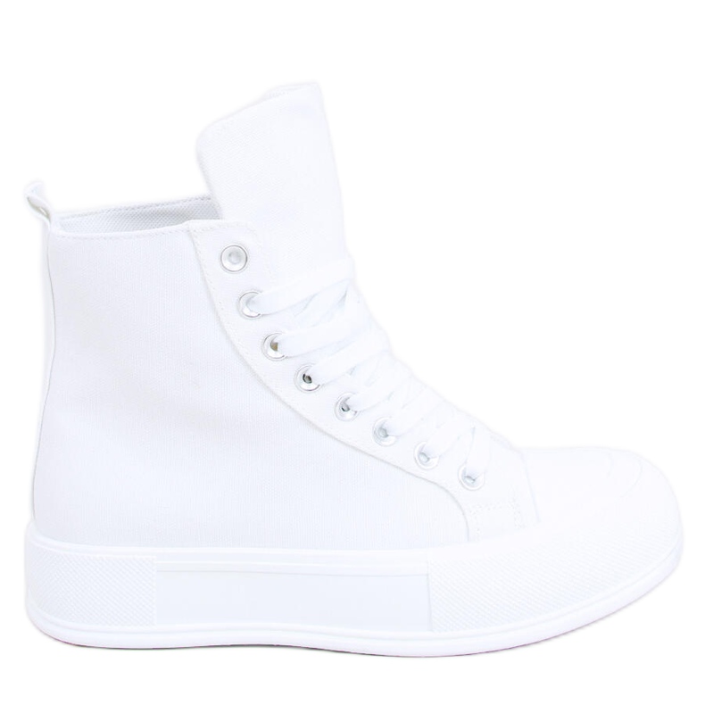 Kenya Baskets montantes en toile blanche