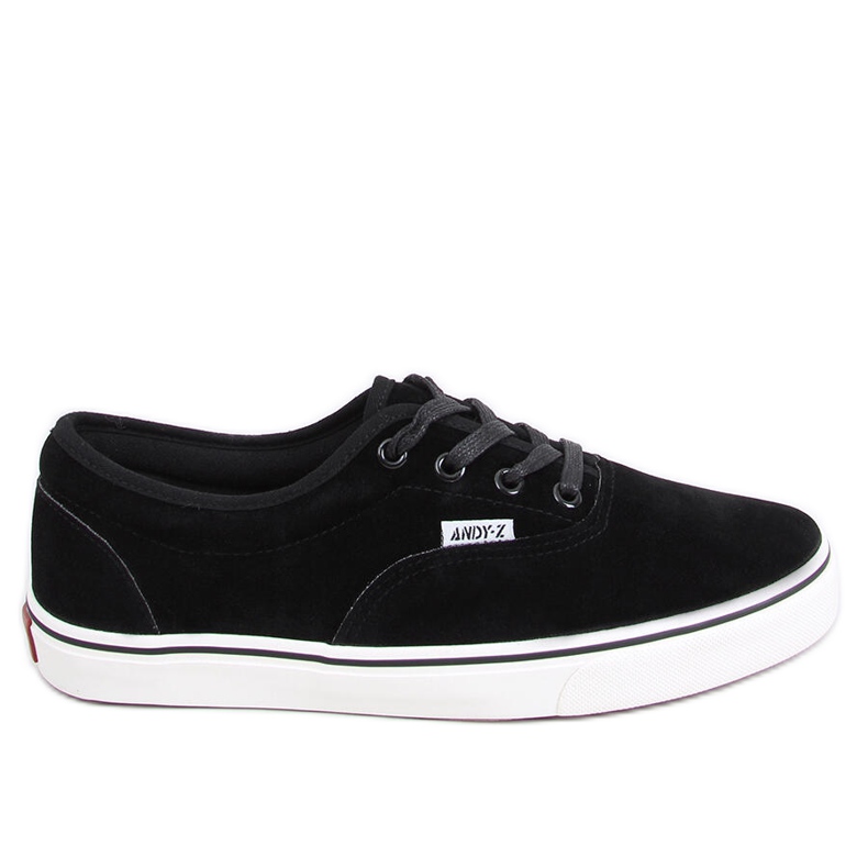 Lovis Baskets femme en daim noir le noir