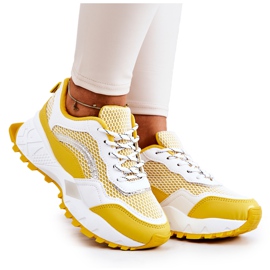 PS1 Chaussures de Sport Baskets Revenge Jaune-Blanc blanche