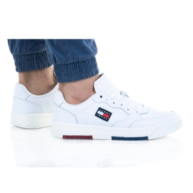 Chaussures Tommy Hilfiger Bascet Cuir M EM0EM00899 blanche Chaussures Tommy Hilfiger Bascet Cuir M EM0EM00899 blanche
