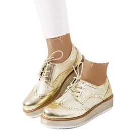 Chaussures femme Menard dorées d'or
