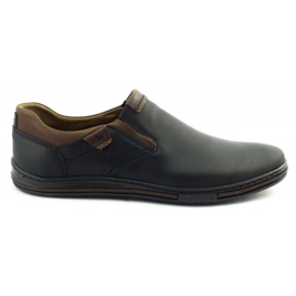 Polbut Chaussures à enfiler 401 noires pour hommes brun