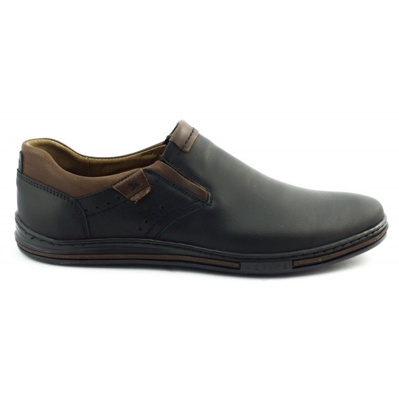 Polbut Chaussures à enfiler 401 noires pour hommes brun le noir Polbut Chaussures à enfiler 401 noires pour hommes brun le noir