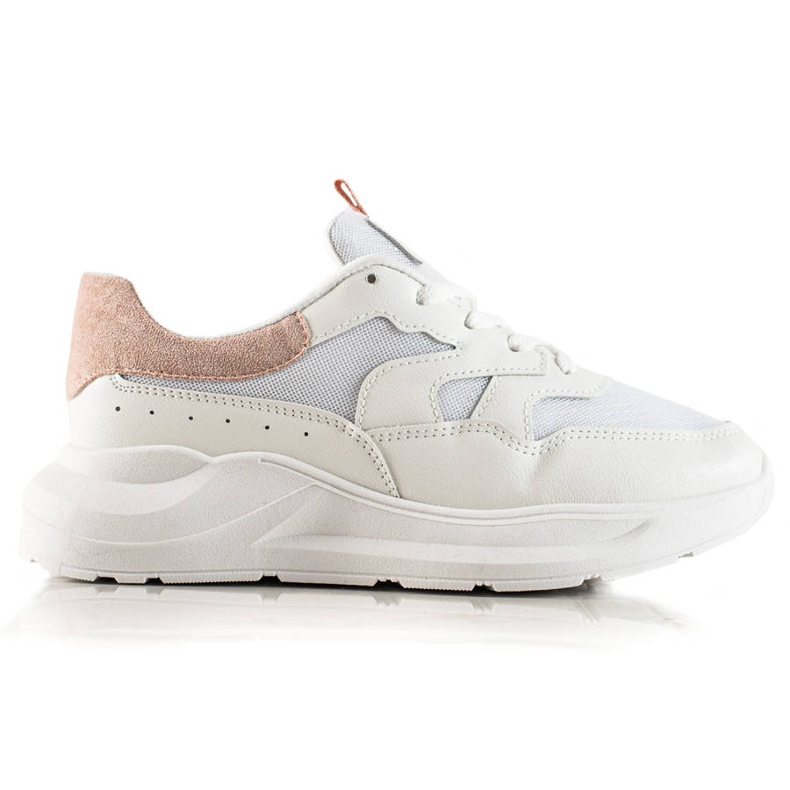 TRENDI Baskets élégantes à paillettes blanche