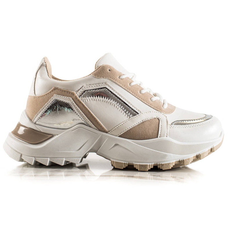 TRENDI Baskets élégantes blanche multicolore