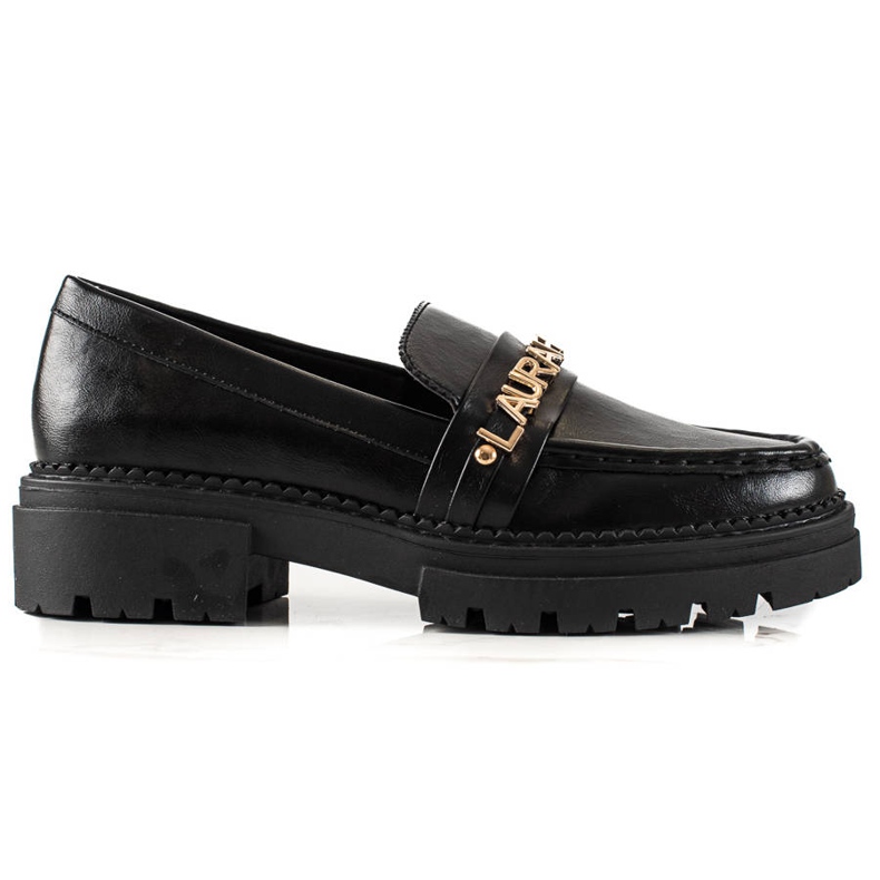 Mode mocassins La.Fi le noir Mode mocassins La.Fi le noir