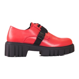 La.Fi Chaussures à plateforme avec boucle noir rouge