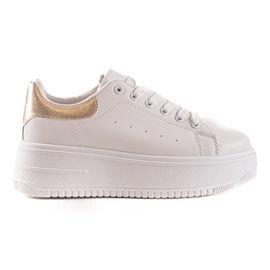 Fashion Baskets à la mode sur la plate-forme blanc doré