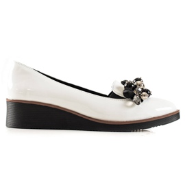 W. Potocki Chaussures compensées élégantes blanc