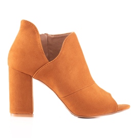 Bottes VINCEZA à bout ouvert jaune