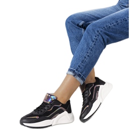 Baskets Ingram holographiques noires argent