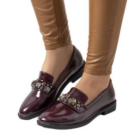 Mocassins marron Shinn rouge multicolore