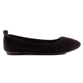 TRENDI Ballerines ajourées confortables le noir