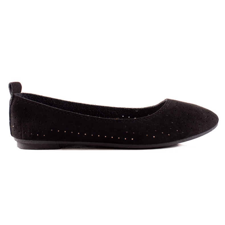 TRENDI Ballerines ajourées confortables le noir