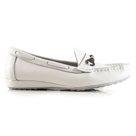Goodin Mocassins en cuir blancs blanche